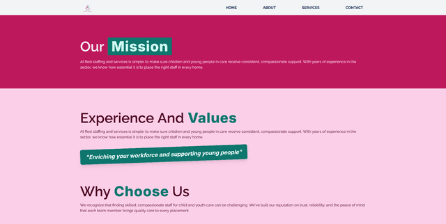 Resi Staffing & Services Web App